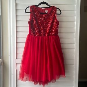 LIKE NEW Sequin Tulle Sleeveless Dress from Cat & Jack - Girls XL 14-16
